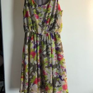 Cinch waist floral dress